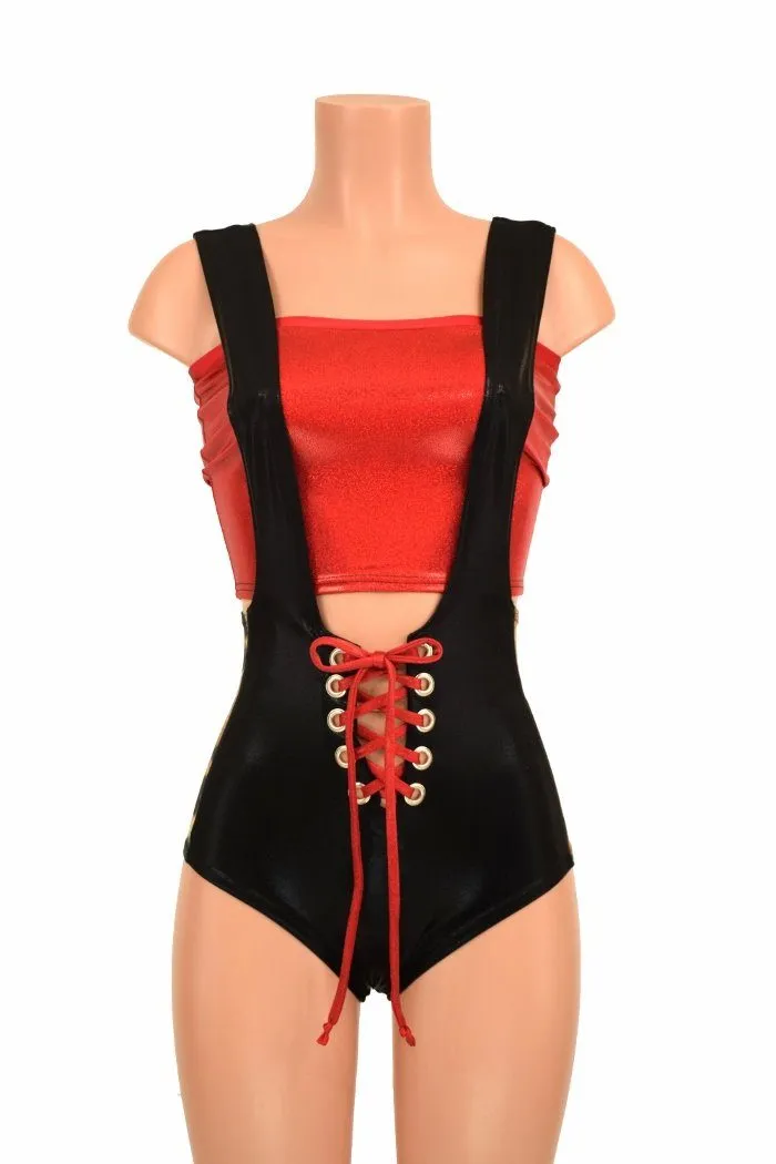 2PC Suspender Romper Set