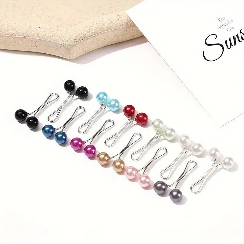 4/8/12 Pcs Imitation Pearl Hijab Pins: Stylish Shawl Fixation