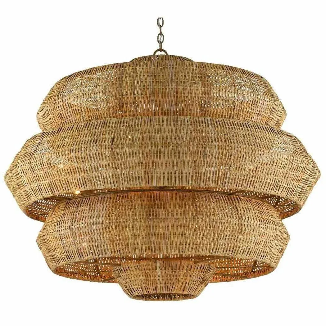 48" Khaki Natural Antibes Grande Chandelier