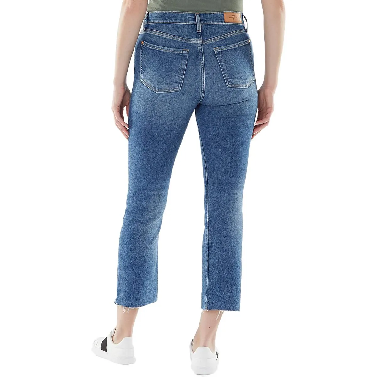 7 For All Mankind Womens High Waist Kick Flare Slim Jeans