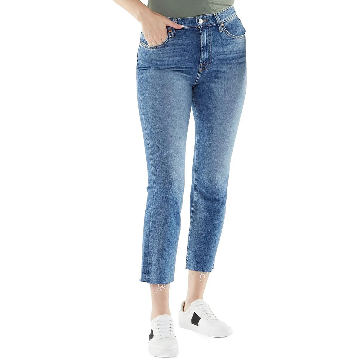 7 For All Mankind Womens High Waist Kick Flare Slim Jeans