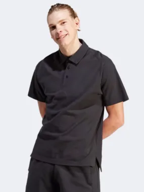 Adidas Z.N.E Men Sportswear Polo Short Sleeve Black