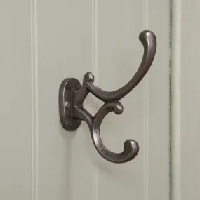 Art Nouveau Double Coat Hook - Cast Iron