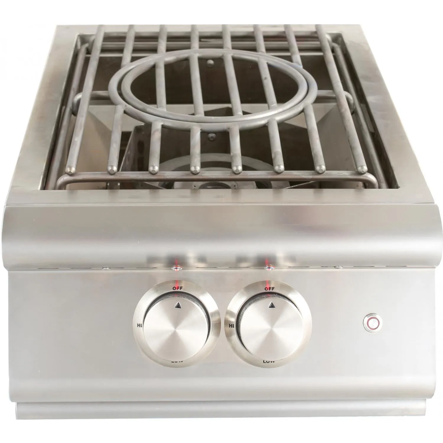 Blaze LTE Built-In Propane High Performance Power Burner W/ Wok Ring & Stainless Steel Lid - BLZ-PBLTE-LP