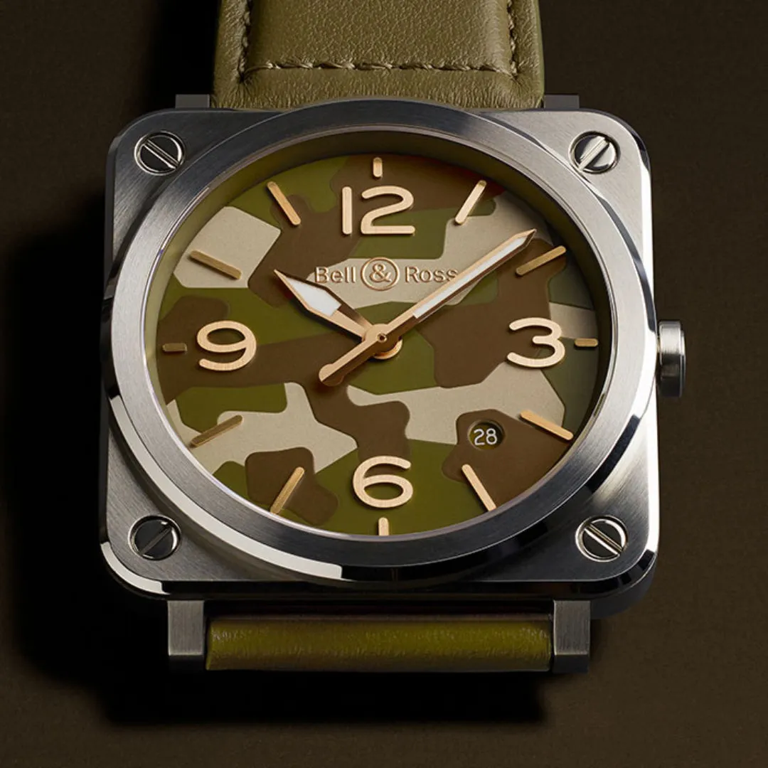 BR Watch BRS Green Camo Diamond