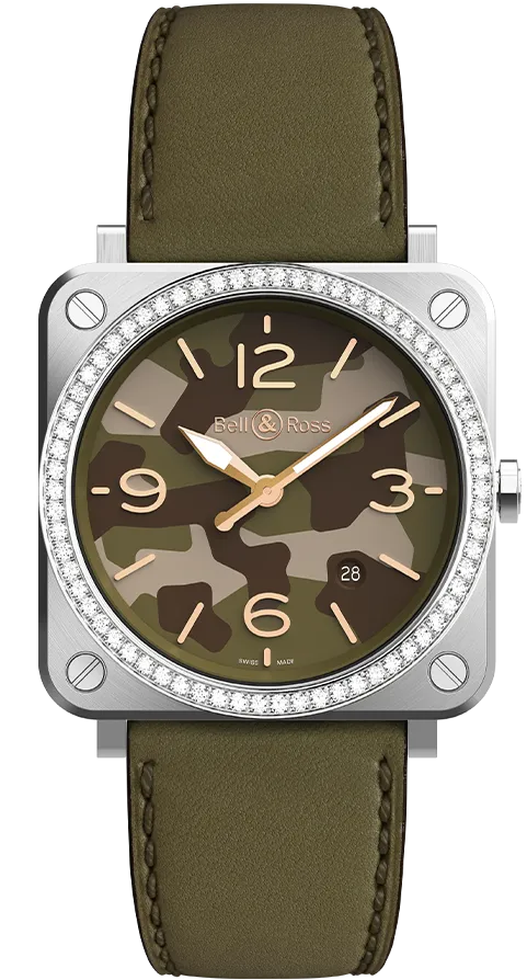 BR Watch BRS Green Camo Diamond