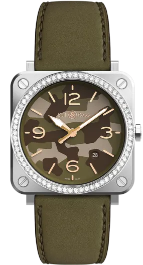 BR Watch BRS Green Camo Diamond