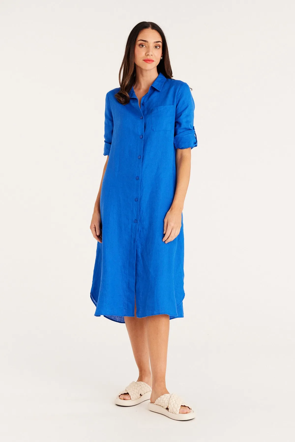 Cable Melbourne Pure Linen Shirt Dress