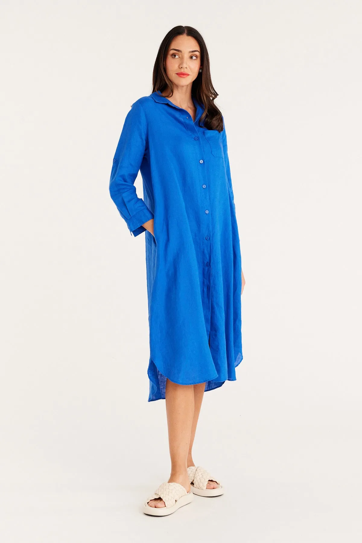 Cable Melbourne Pure Linen Shirt Dress