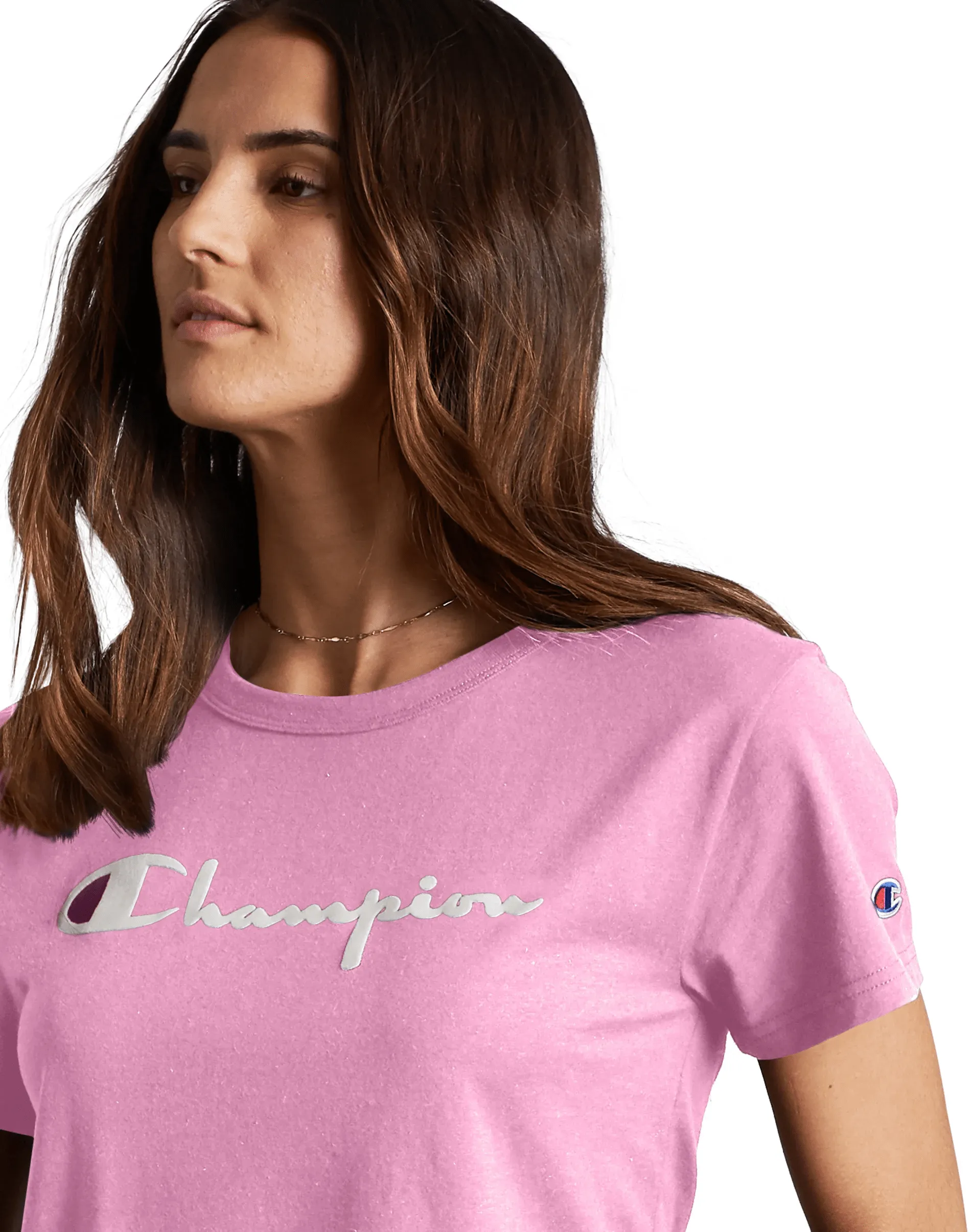 Champion Heritage Women's Tee, Flocked Vintage Logo