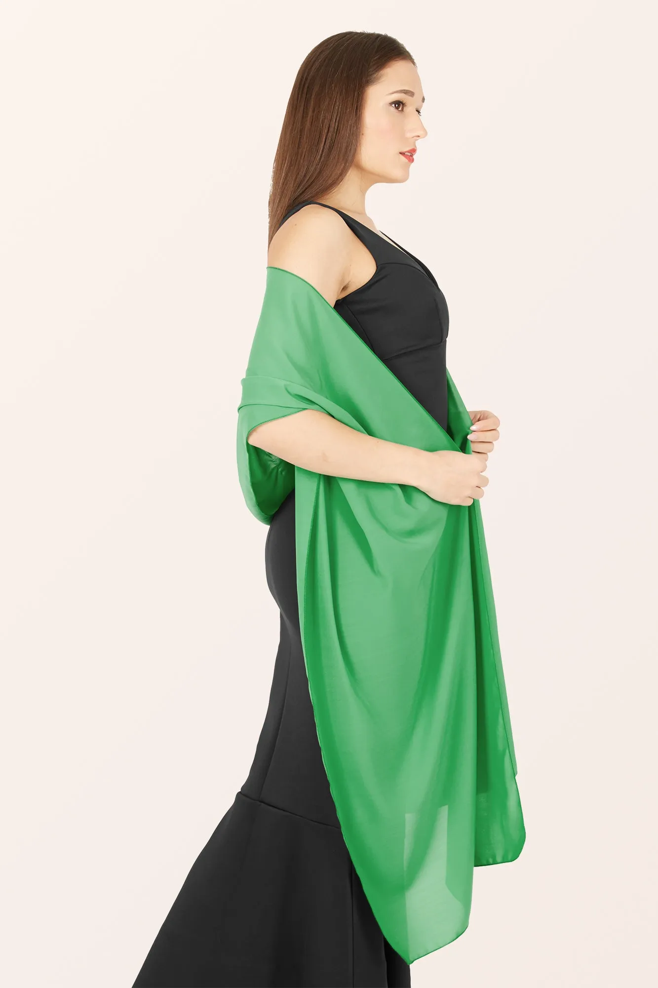 Chiffon Shawl - Emerald