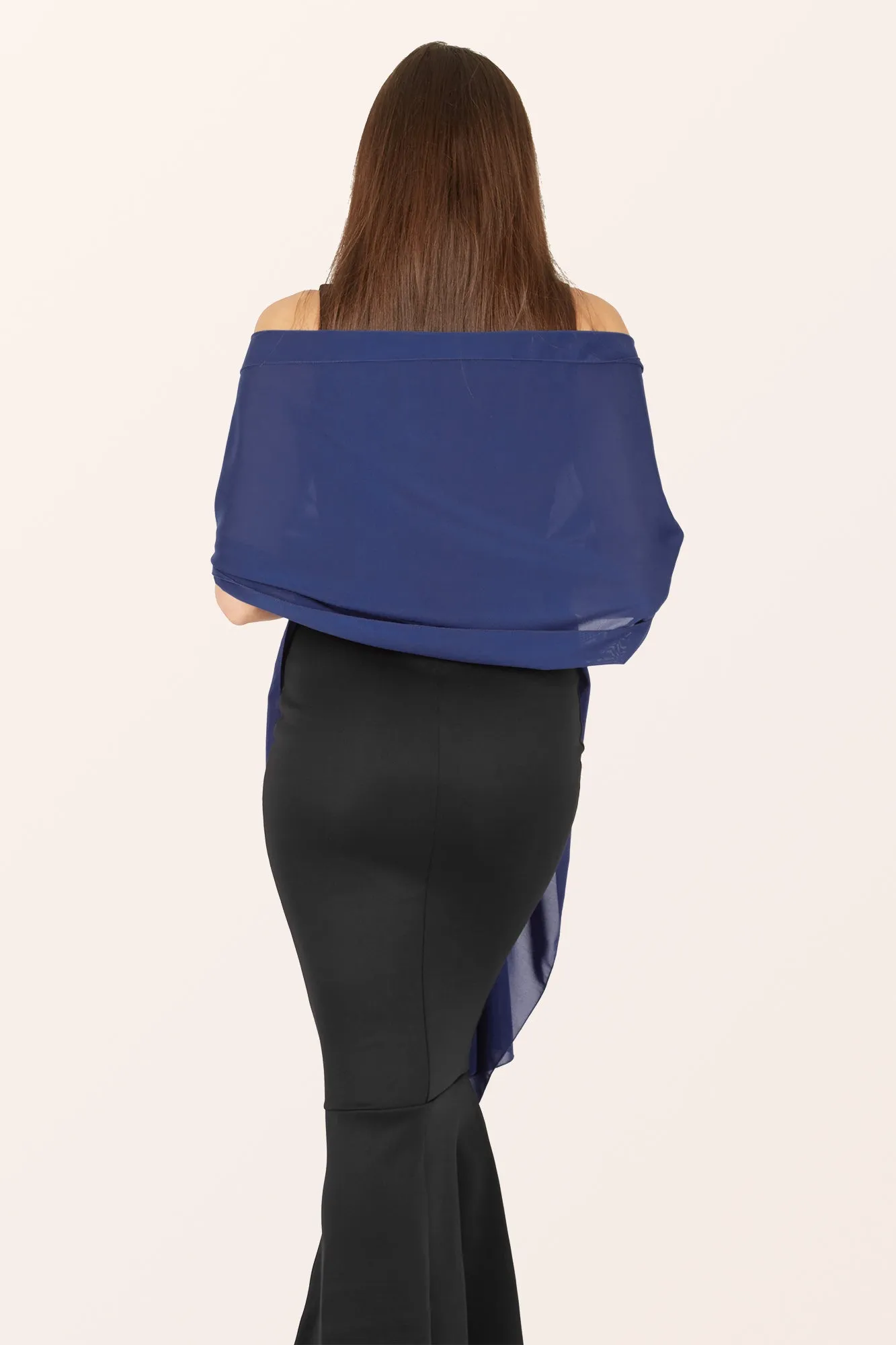 Chiffon Shawl - Midnight Blue