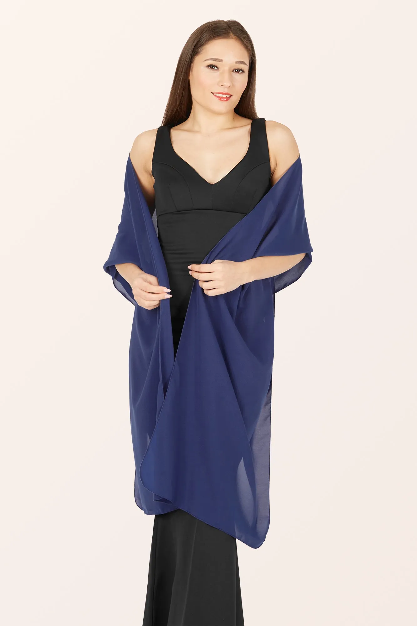 Chiffon Shawl - Midnight Blue