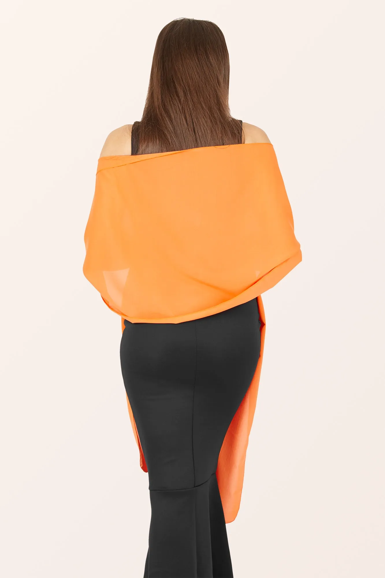 Chiffon Shawl - Orange