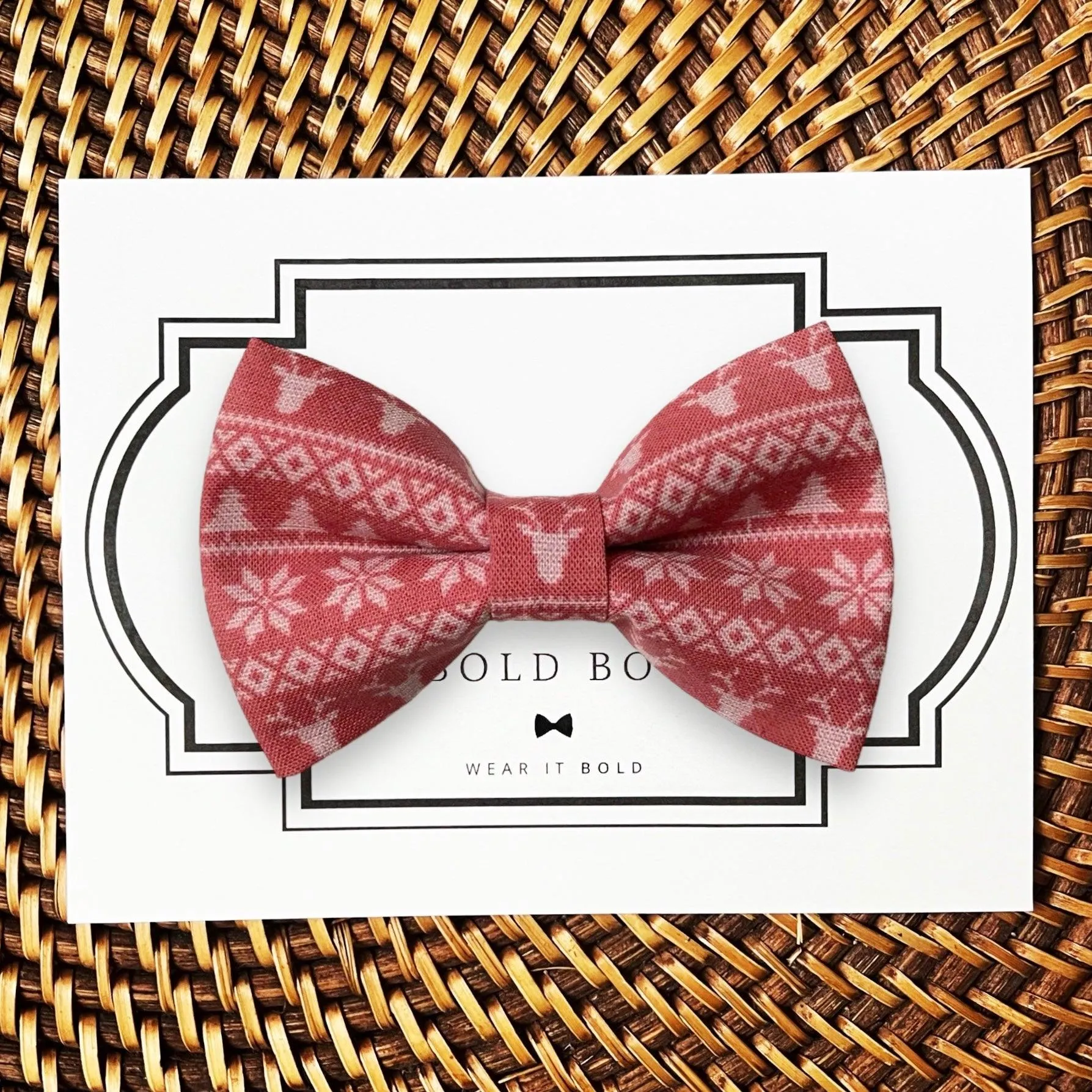 Christmas Sweater Bow Tie for Dog and Cat Collar