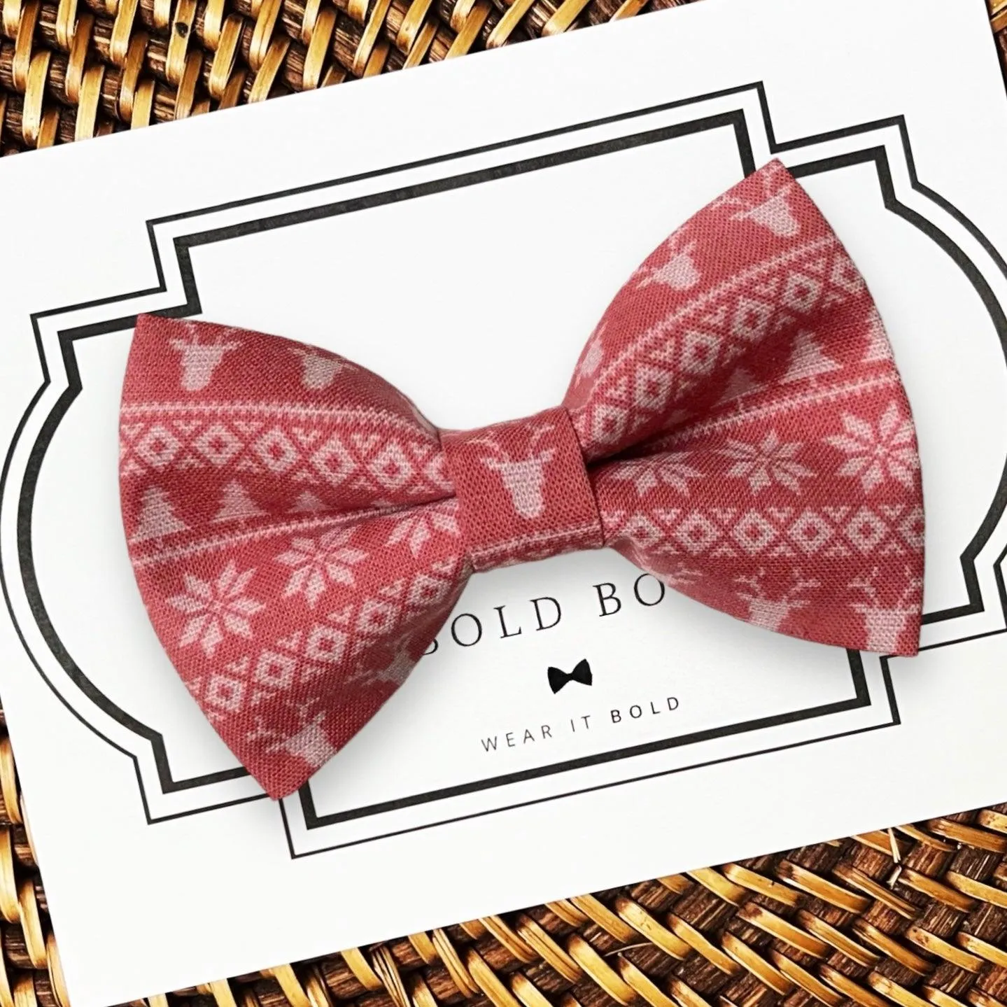 Christmas Sweater Bow Tie for Dog and Cat Collar