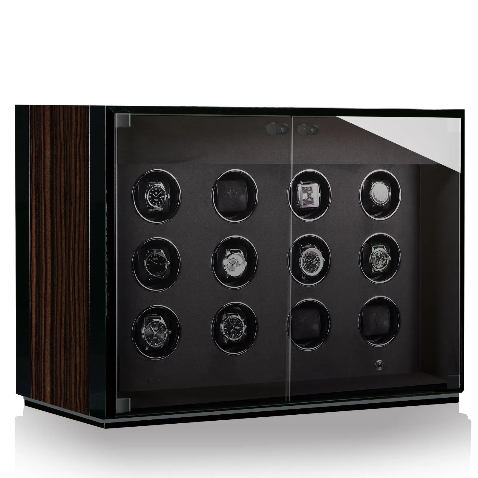 CHRN Watch Winder Ambiance XII Ebony Silk Black Silk