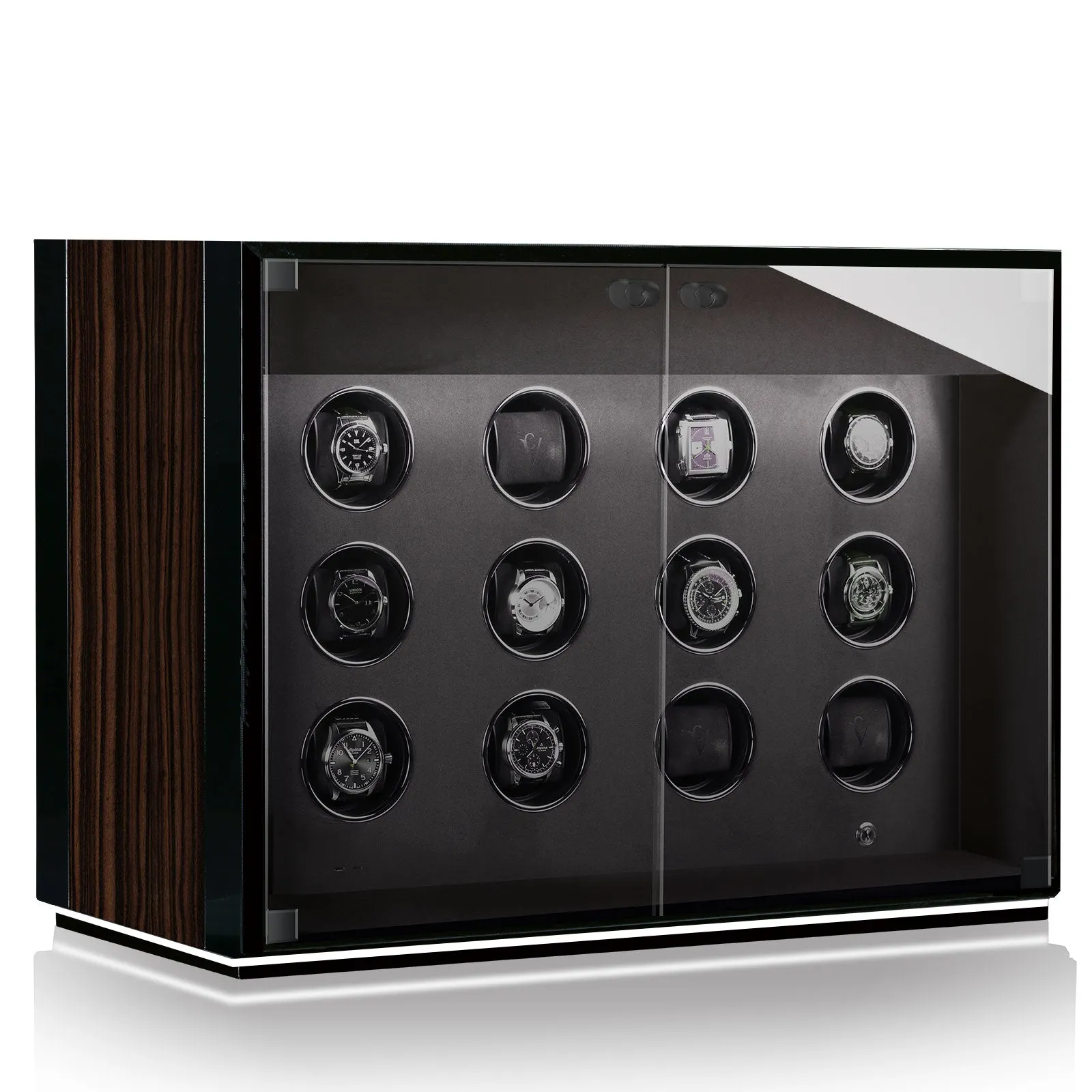 CHRN Watch Winder Ambiance XII Ebony Silk Black Silk