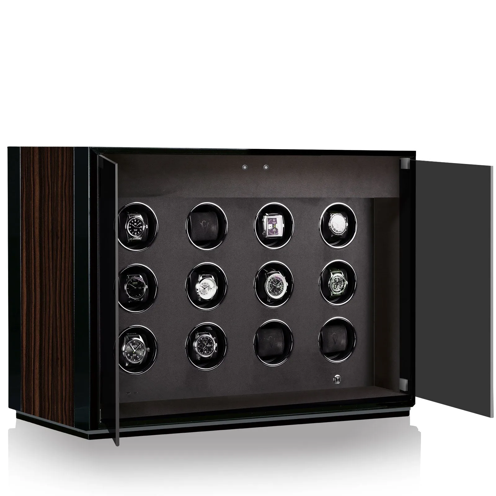 CHRN Watch Winder Ambiance XII Ebony Silk Black Silk