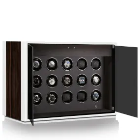 CHRN Watch Winder Ambiance XV Ebony Silk White Silk