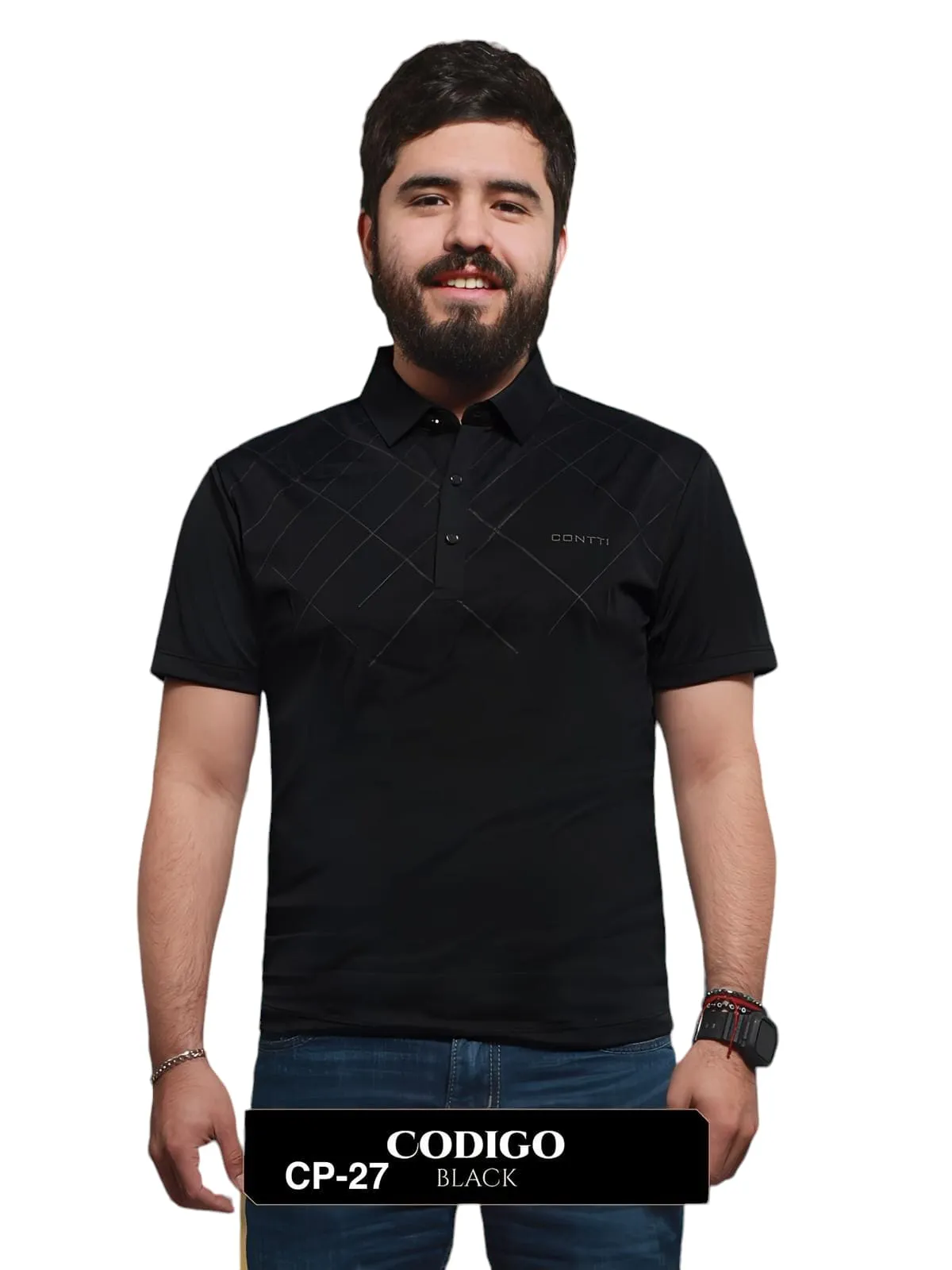 CP-27 FASHION POLO SHIRT BLACK