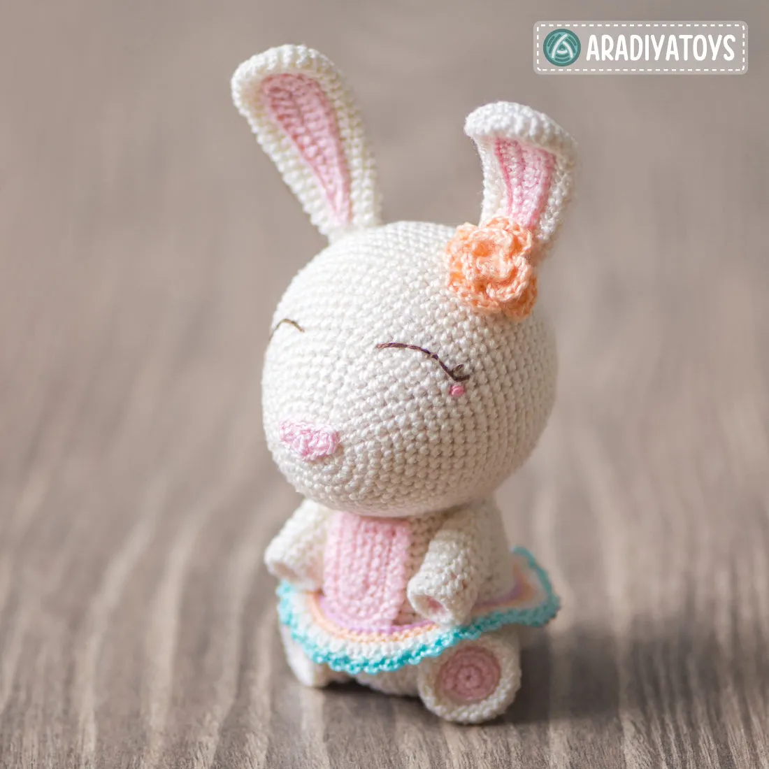 Crochet Pattern of Bunny Emma from "AradiyaToys Design" (Amigurumi tutorial PDF file) / easter bunny crochet pattern by AradiyaToys