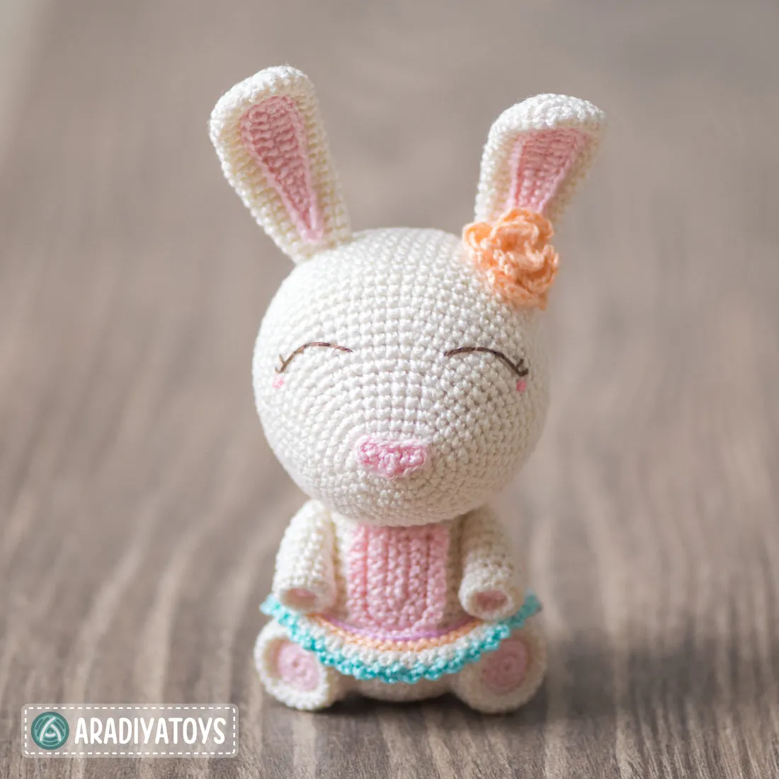 Crochet Pattern of Bunny Emma from "AradiyaToys Design" (Amigurumi tutorial PDF file) / easter bunny crochet pattern by AradiyaToys