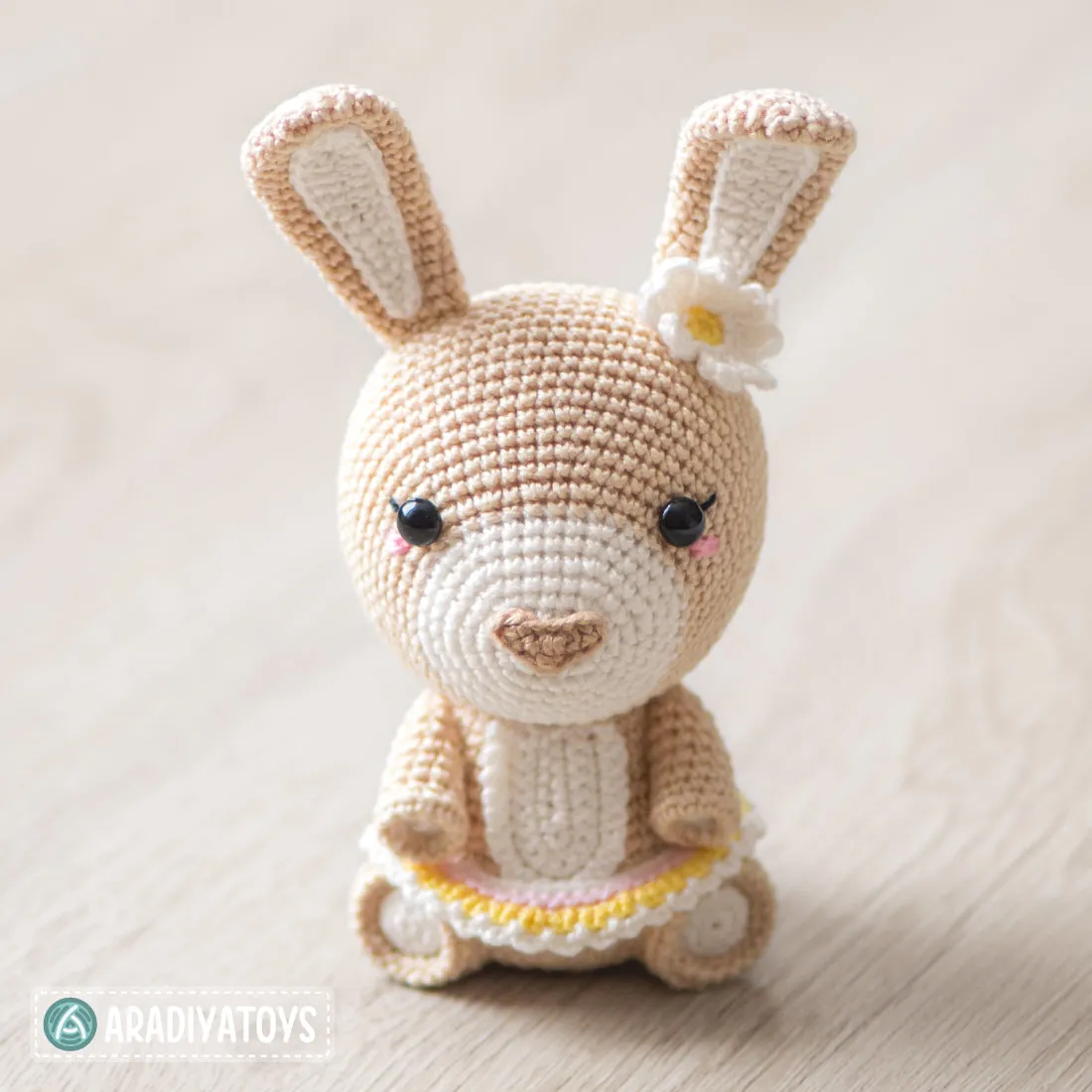 Crochet Pattern of Bunny Emma from "AradiyaToys Design" (Amigurumi tutorial PDF file) / easter bunny crochet pattern by AradiyaToys