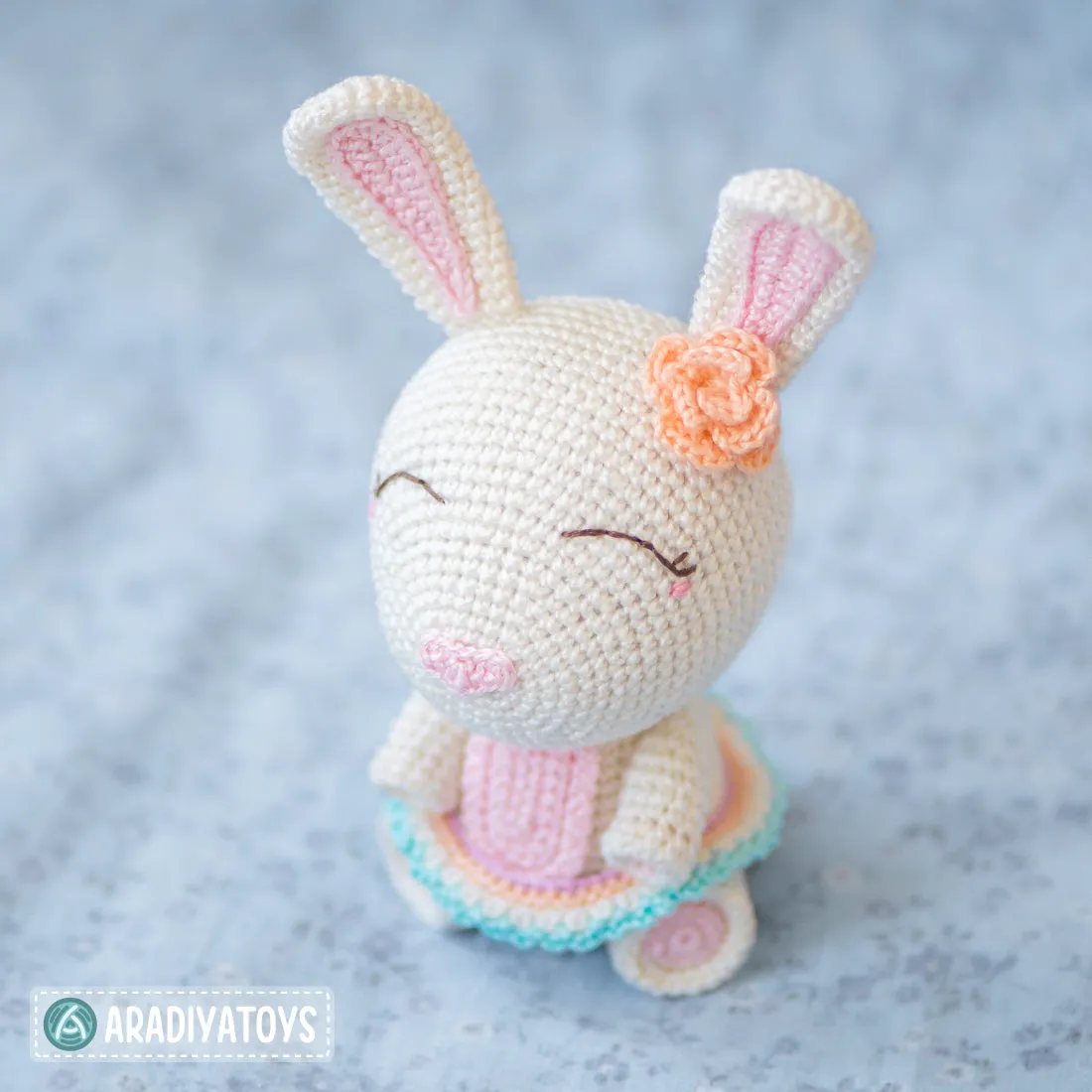 Crochet Pattern of Bunny Emma from "AradiyaToys Design" (Amigurumi tutorial PDF file) / easter bunny crochet pattern by AradiyaToys