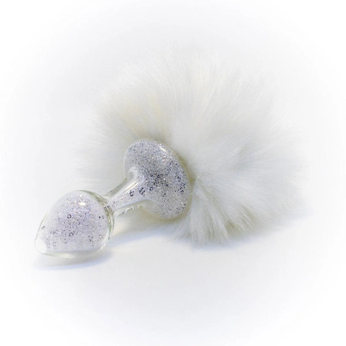 Crystal Delights Magnetic Sparkle Bunny Tail  - White