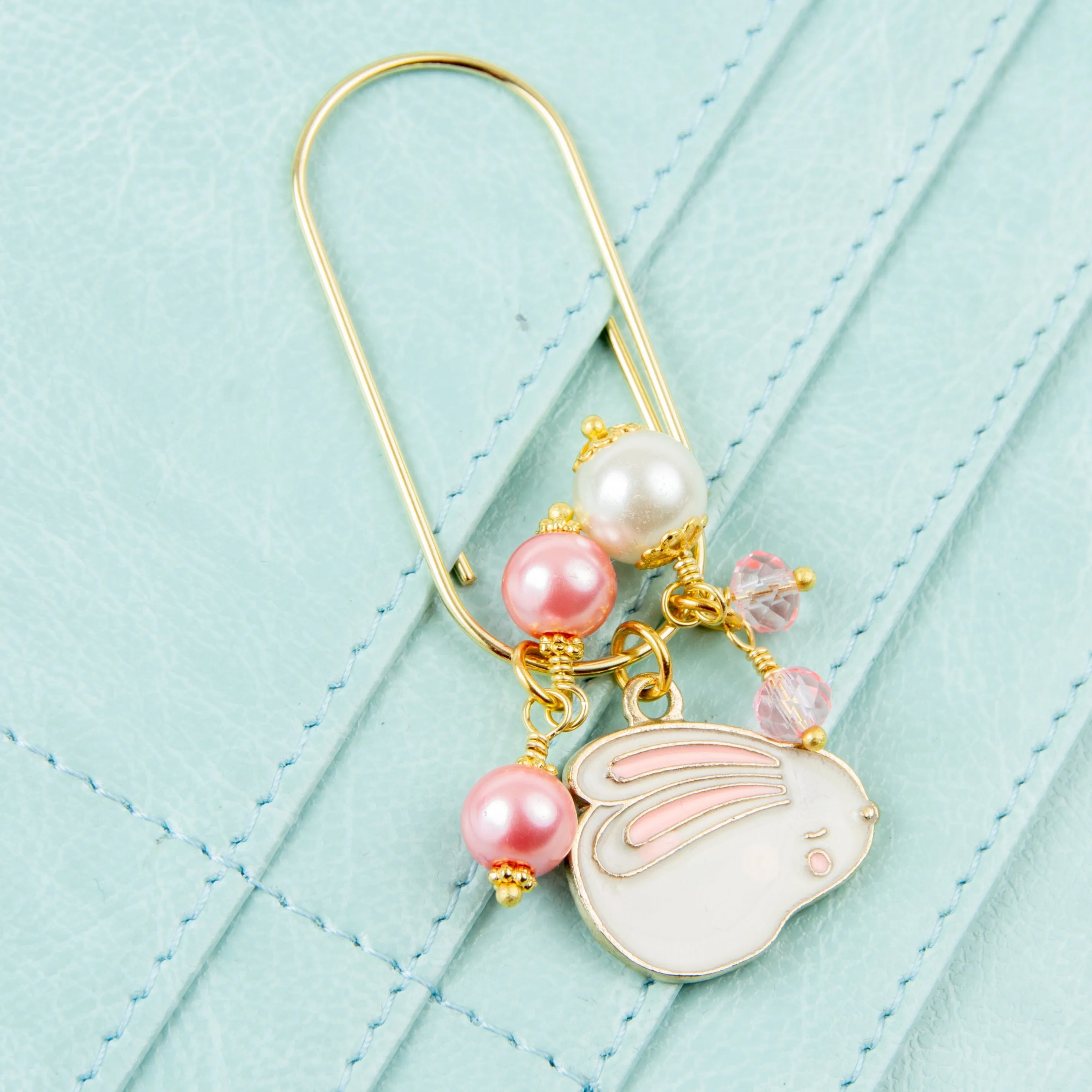 Cute Bunny Dangle Clip or Charm