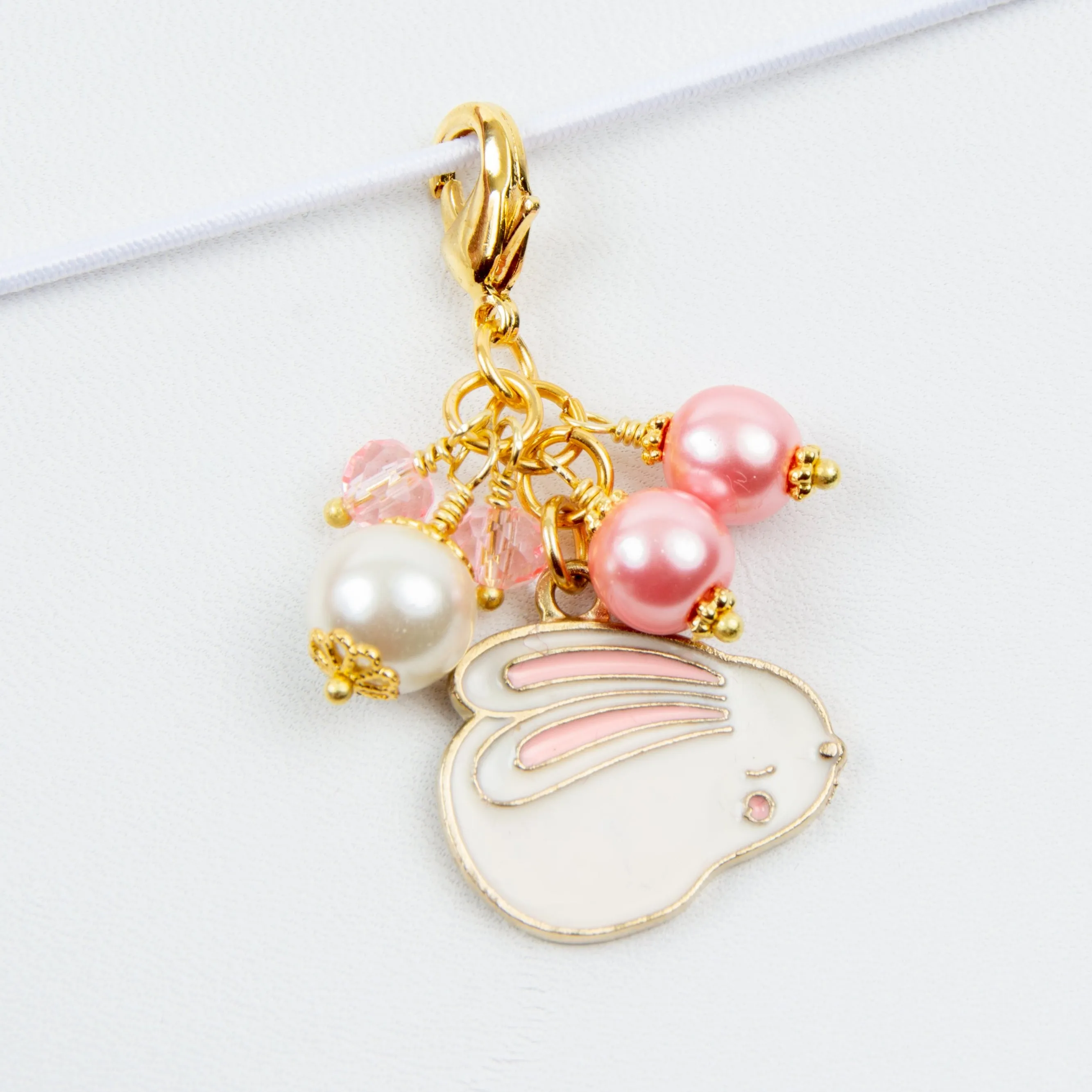 Cute Bunny Dangle Clip or Charm