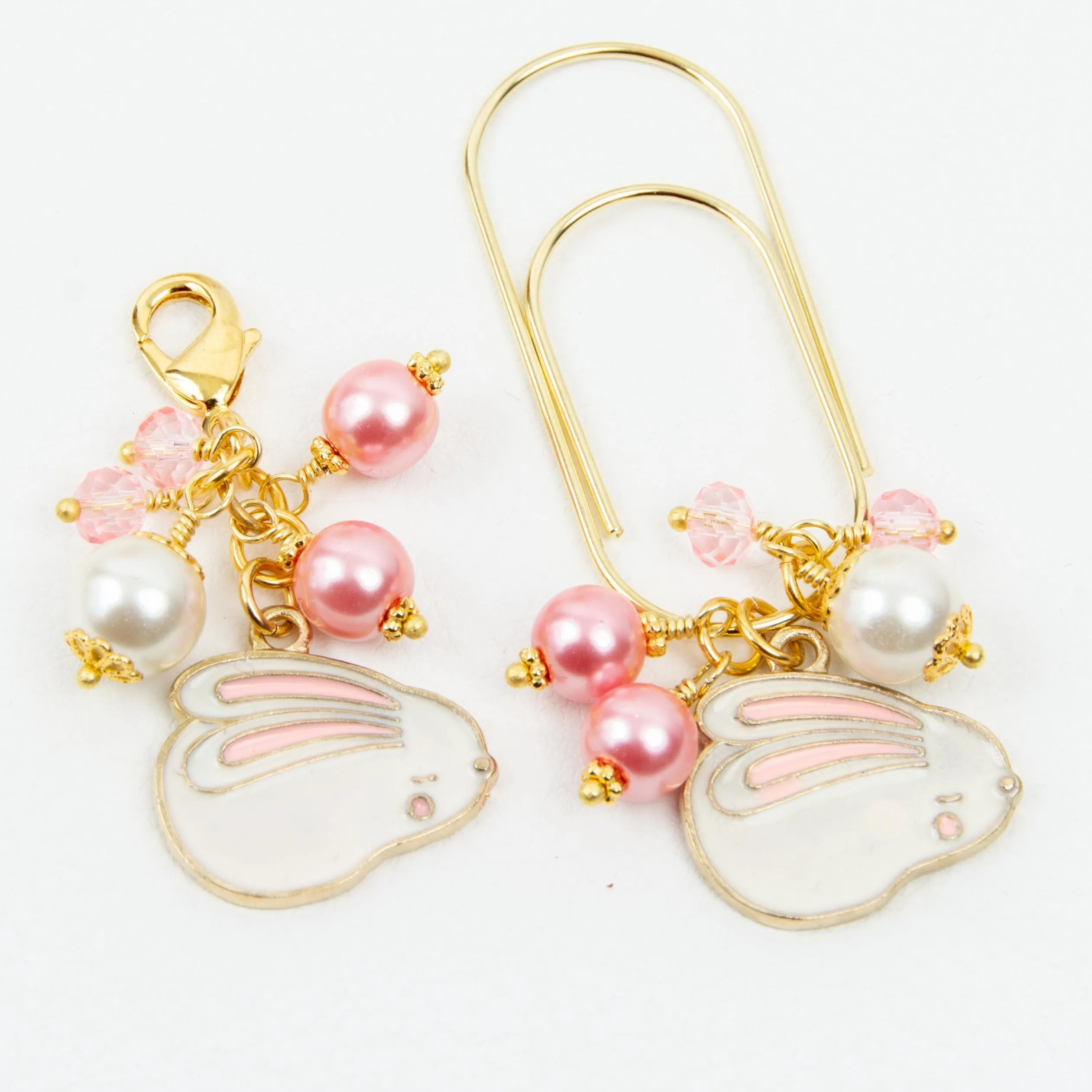 Cute Bunny Dangle Clip or Charm