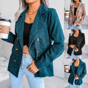 Double-breasted small blazer jacket