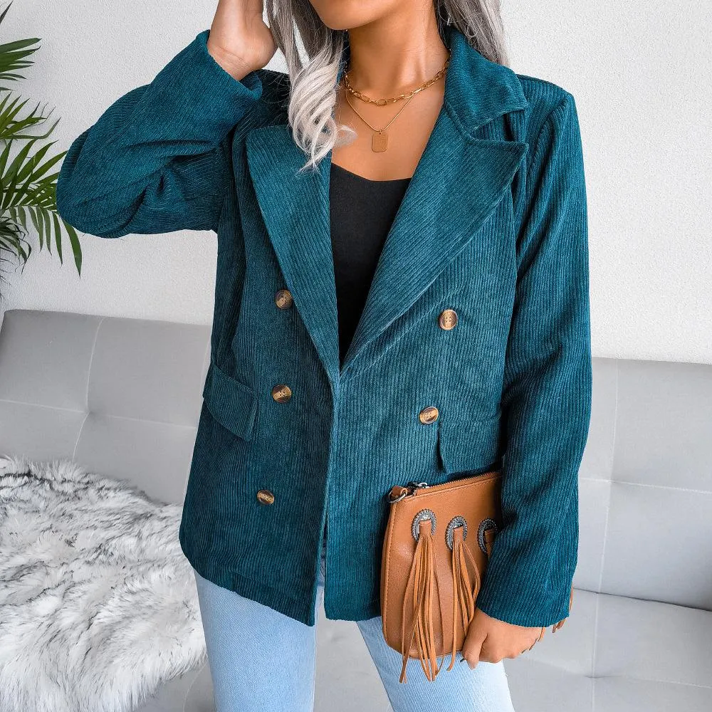 Double-breasted small blazer jacket