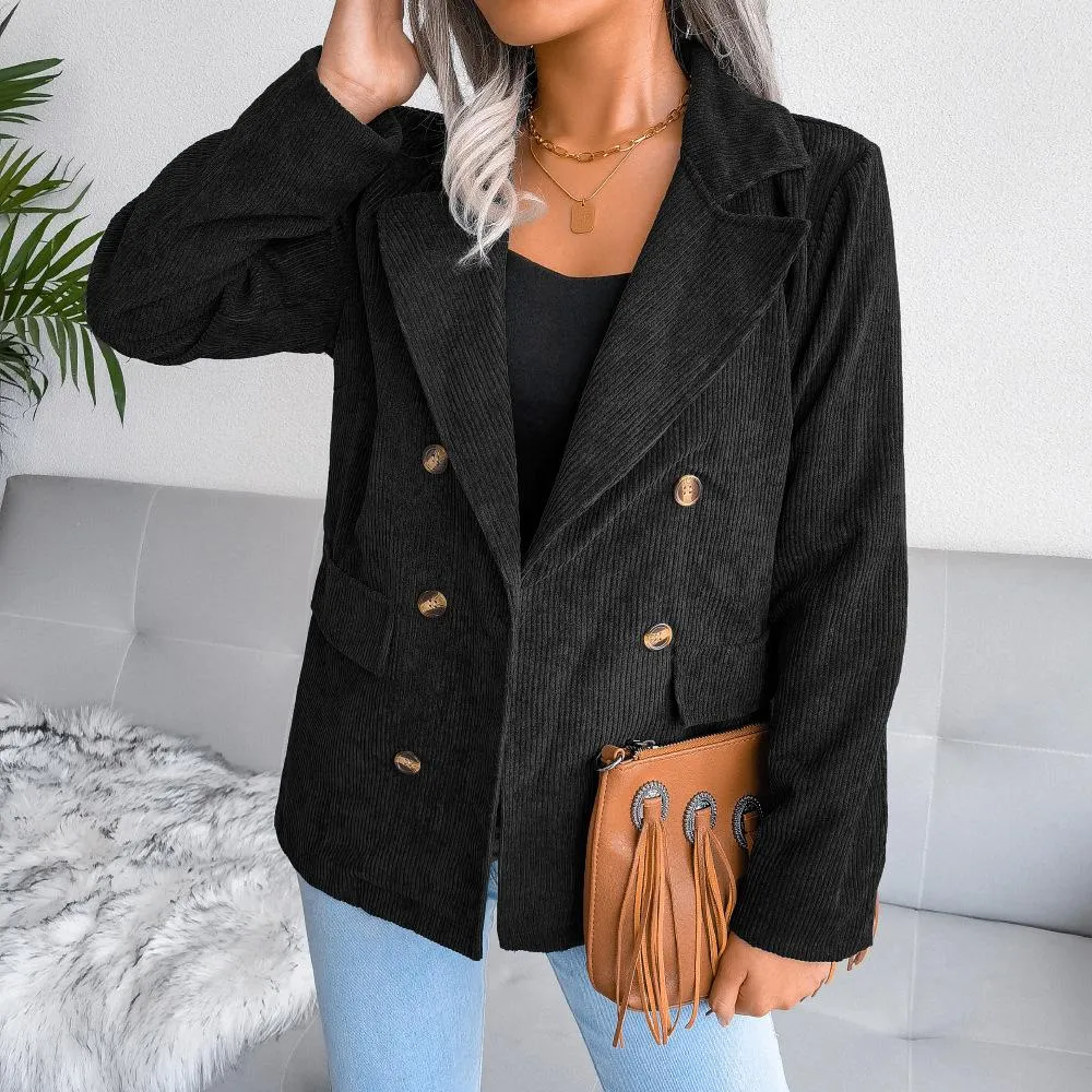 Double-breasted small blazer jacket