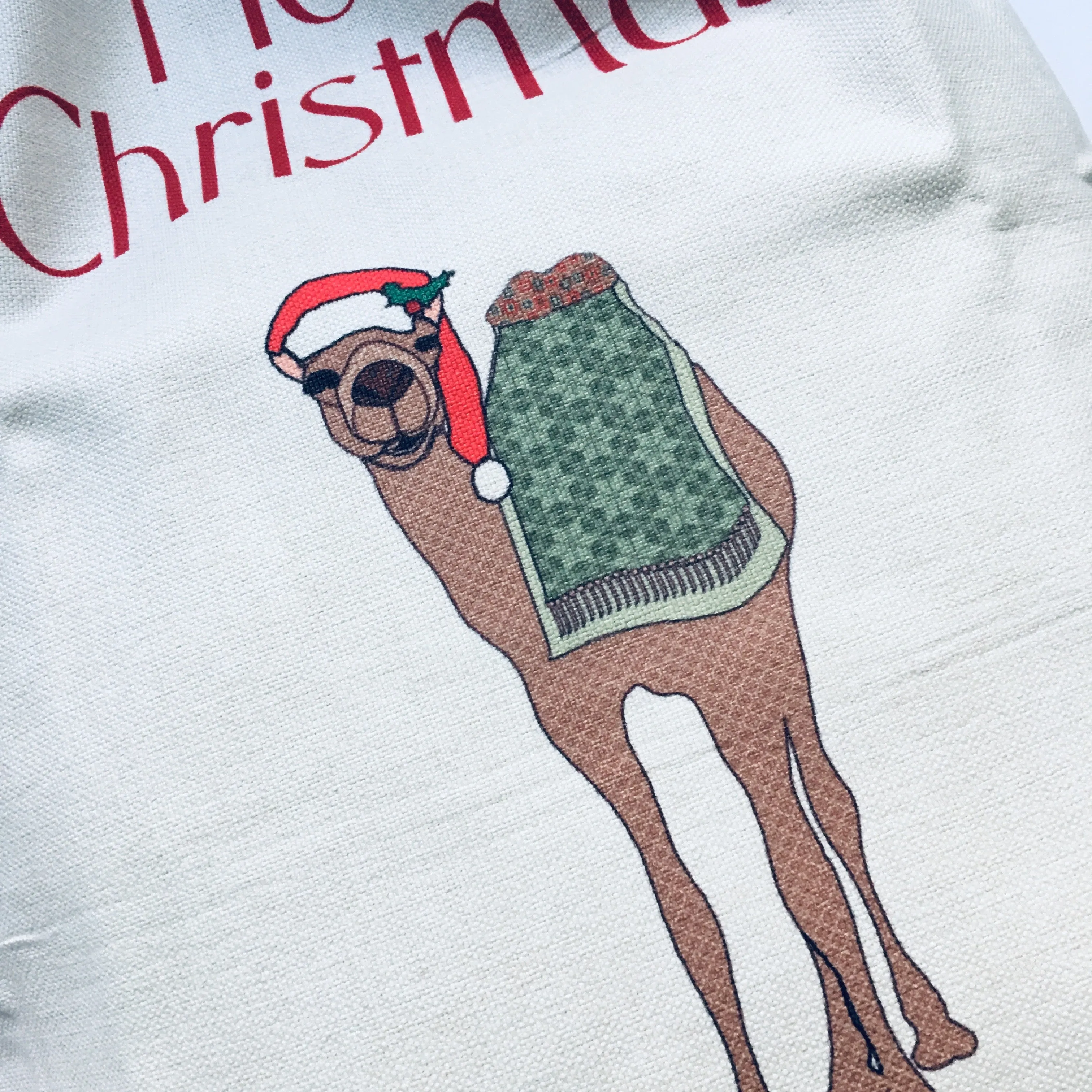 Festive Camel Santa Sack