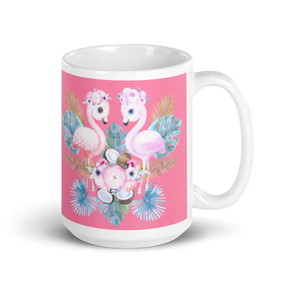 Flamingo light pink coffee mug