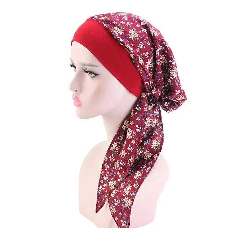 Floral Inner Hijab Shawl - 30 Colours