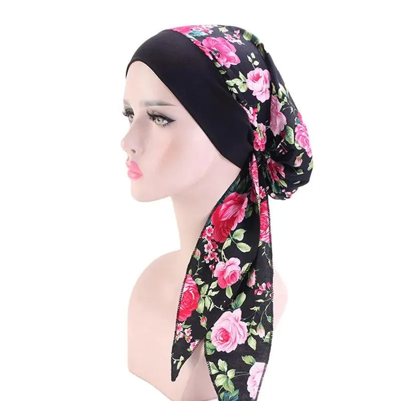 Floral Inner Hijab Shawl - 30 Colours