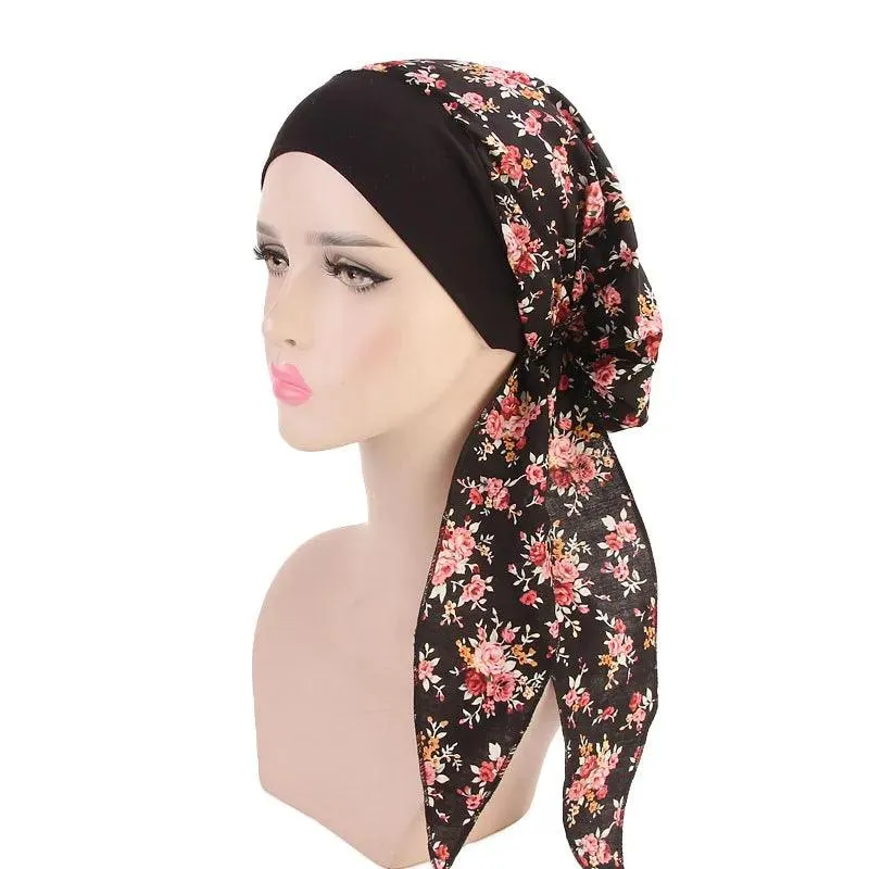 Floral Inner Hijab Shawl - 30 Colours