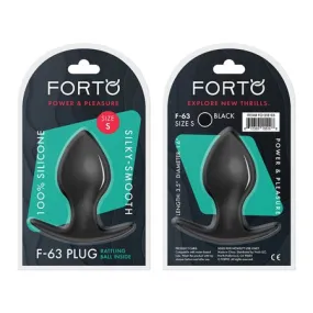 Forto F-63: Rattler Spade Small Black Butt Plug