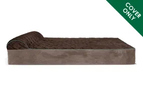 Goliath Chaise Lounge Dog Bed - Quilted Faux Fur & Velvet - Cover