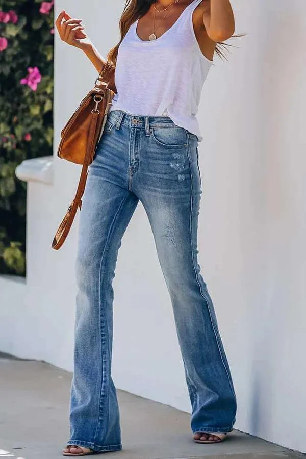 High Rise 90's Flare Denim Jeans