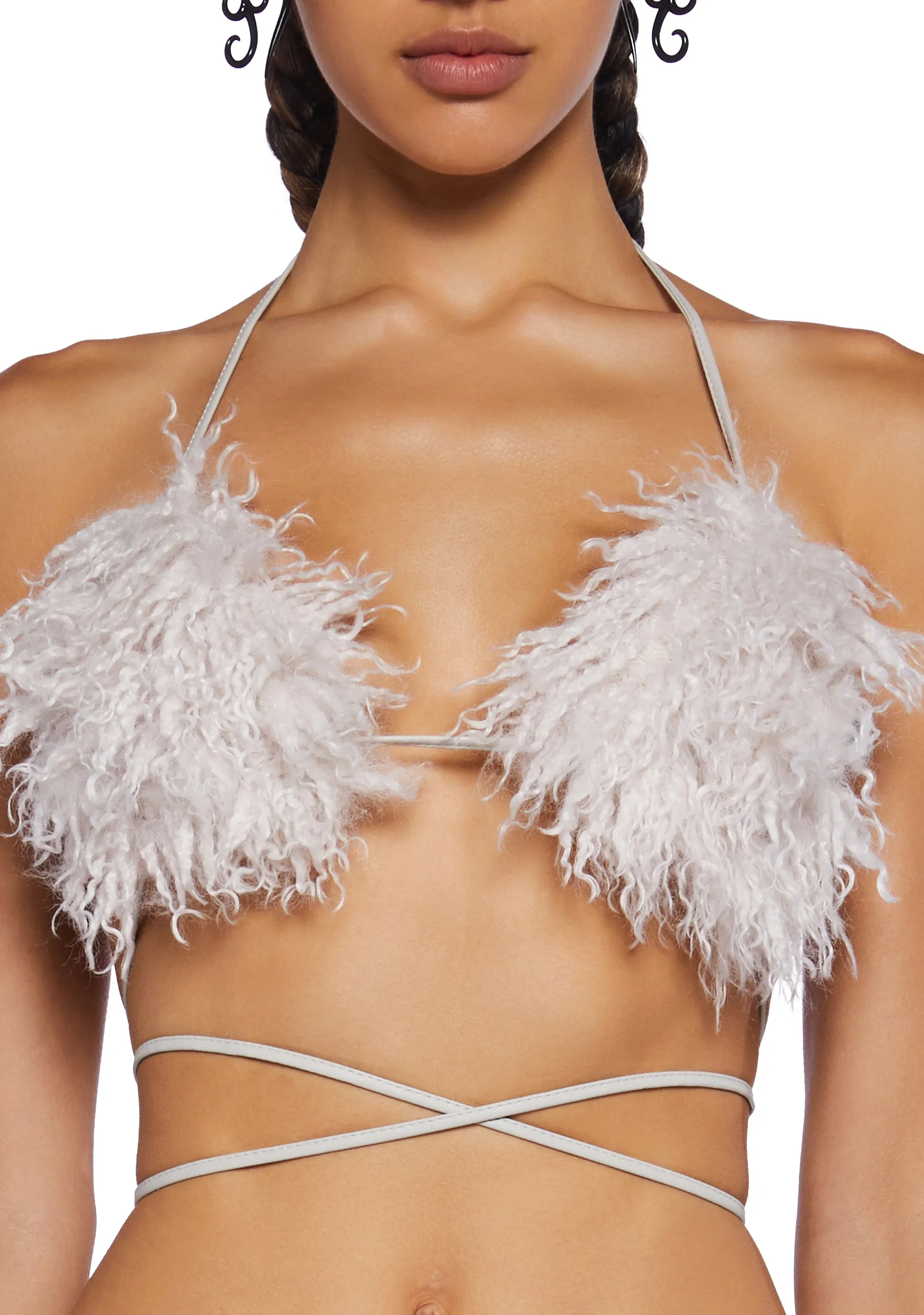 Icy Revival Faux Fur Top - White