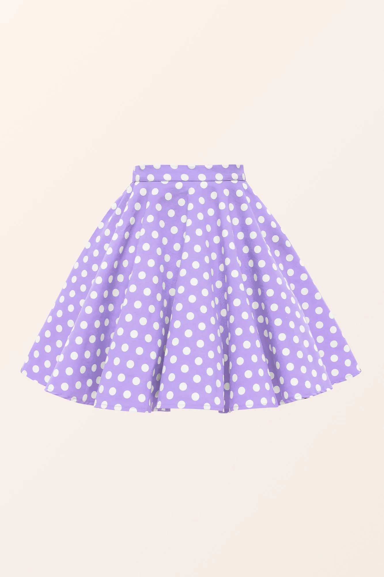 Kids Polka Dot Swing Skirt - Purple