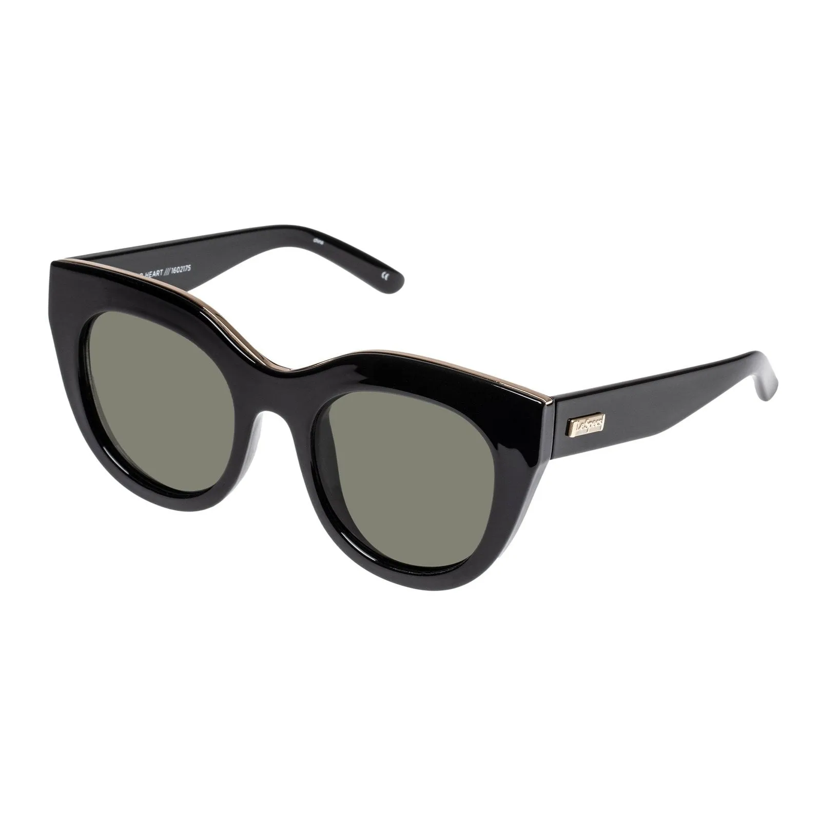 Le Specs Air Heart Sunglasses - Black Gold