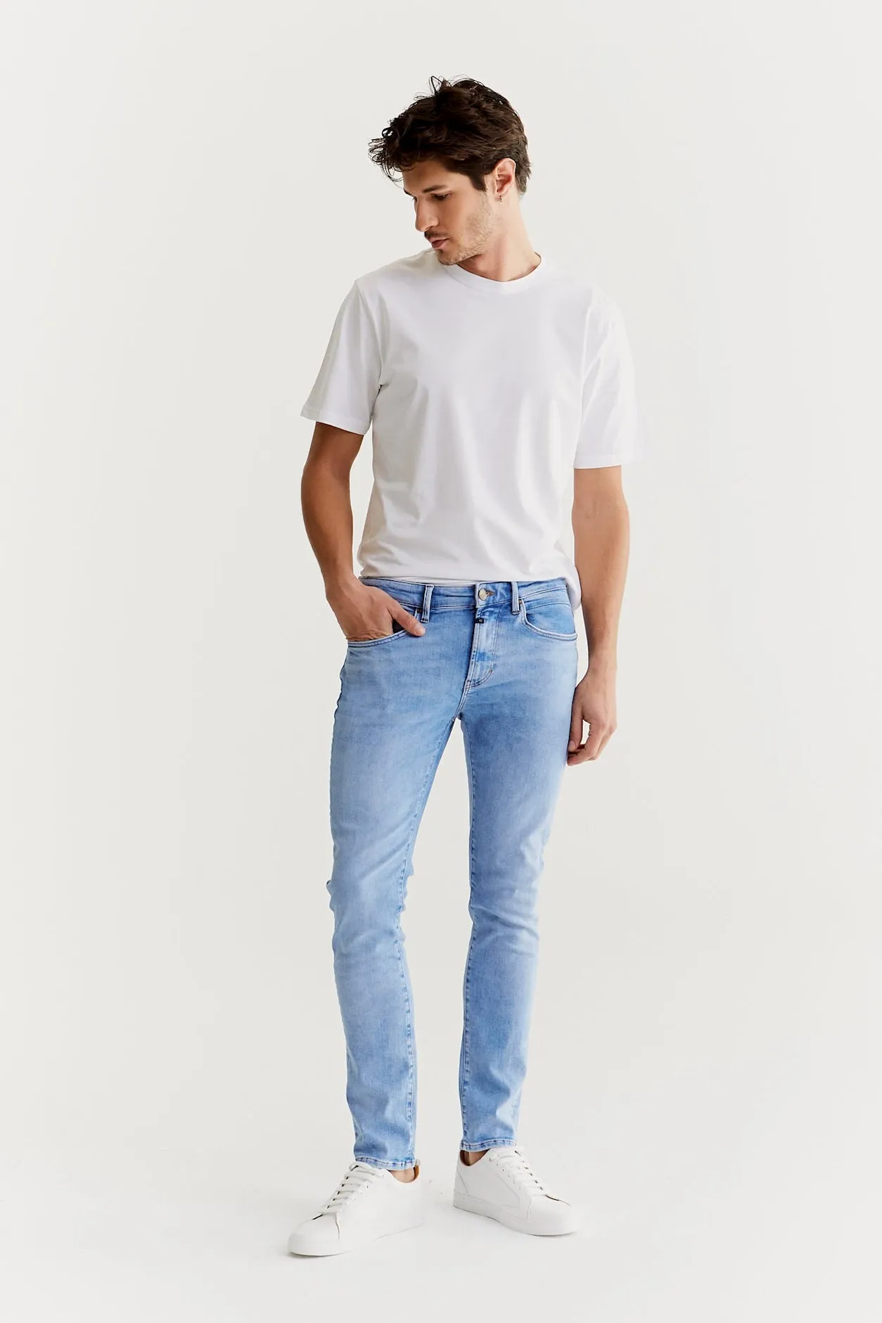 Leo Wellflex 5 Pocket Jeans Light Blue