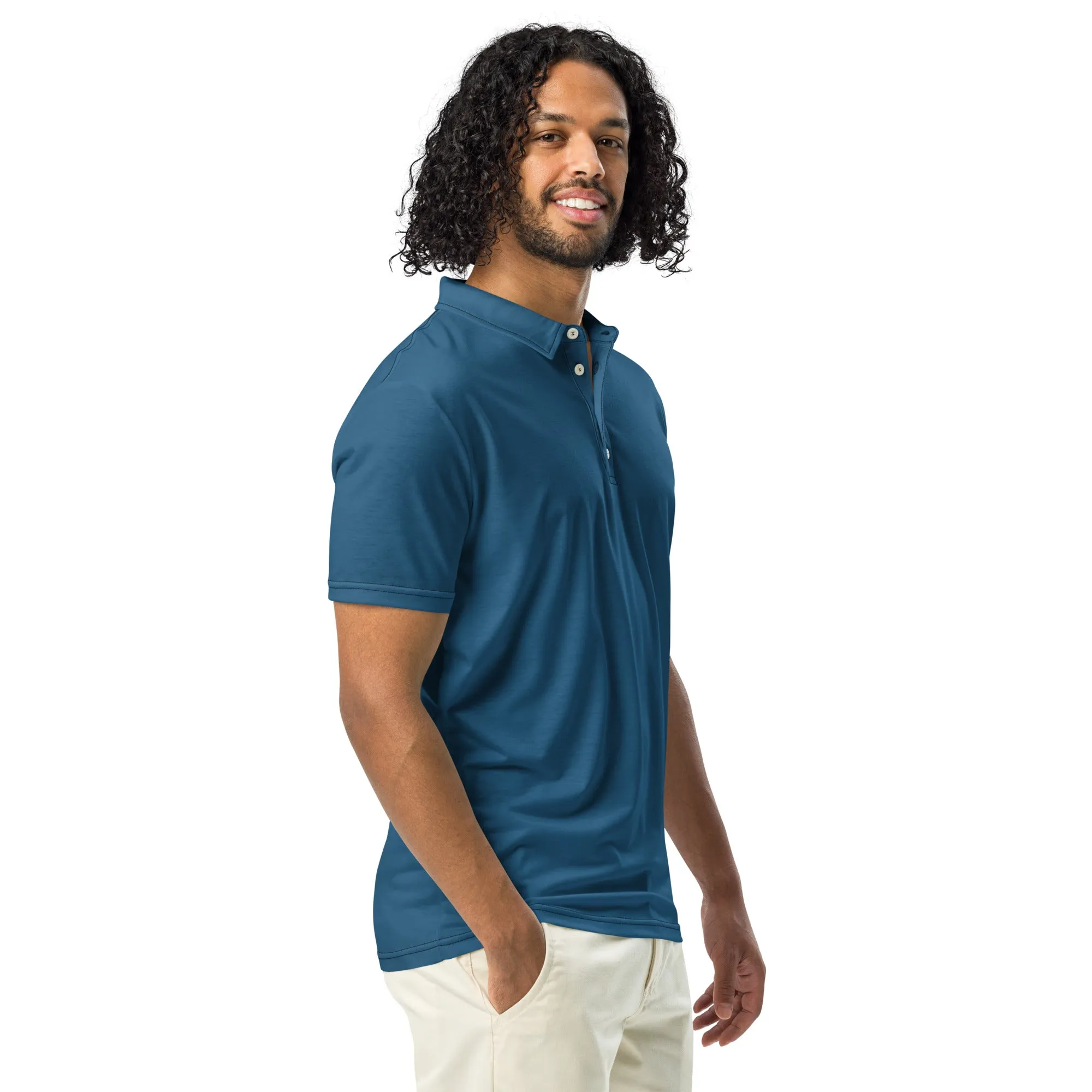 Men’s Slim Fit Polo in Dark Teal, lioness-love