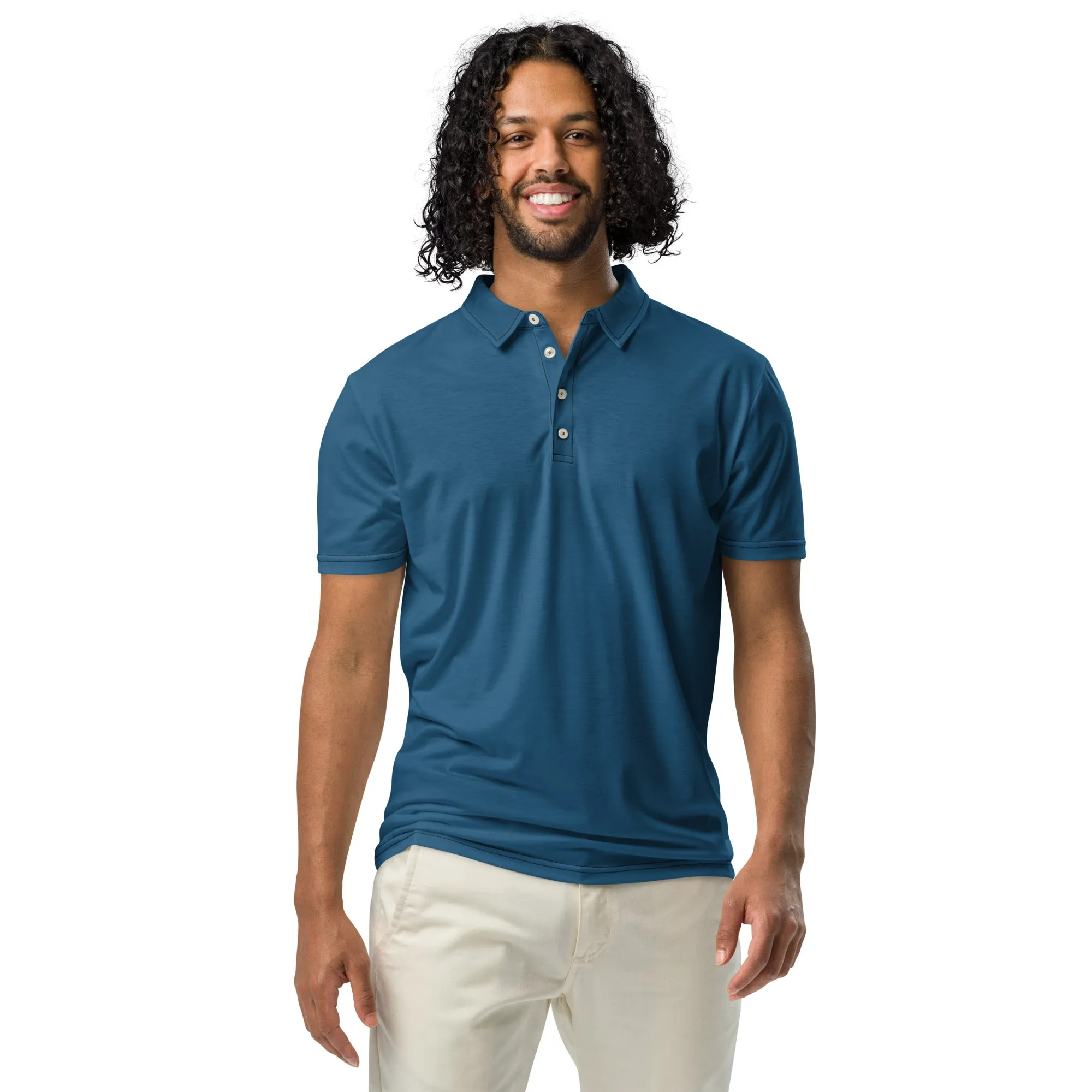 Men’s Slim Fit Polo in Dark Teal, lioness-love